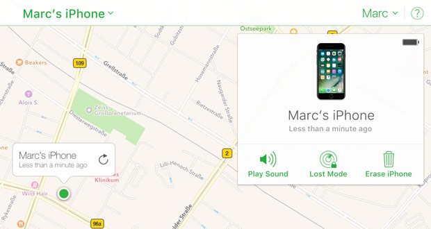 rastrear tu iPhone con iCloud