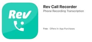 Rev Call Recorder – App gratuita para grabar llamadas en iPhone.